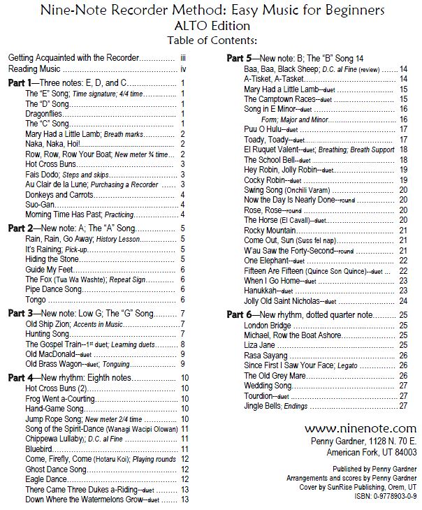beginning recorder book alto sopranino