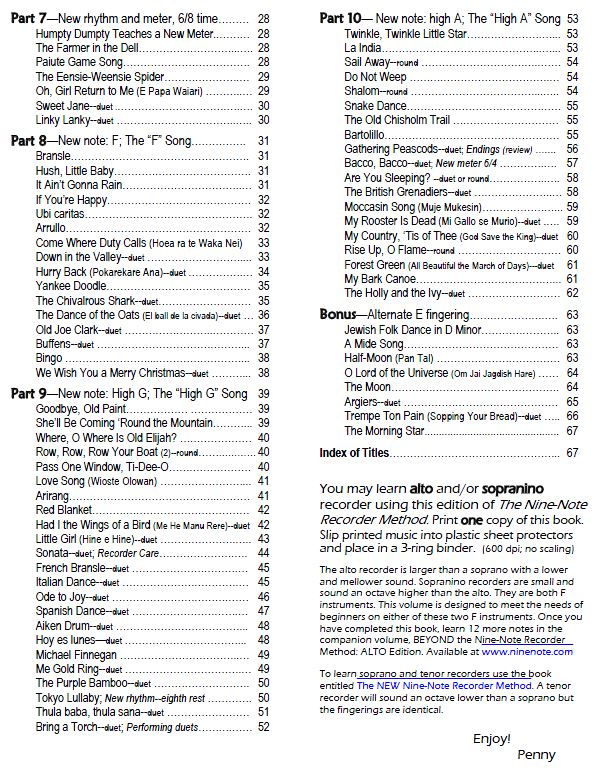 beginning recorder book alto sopranino