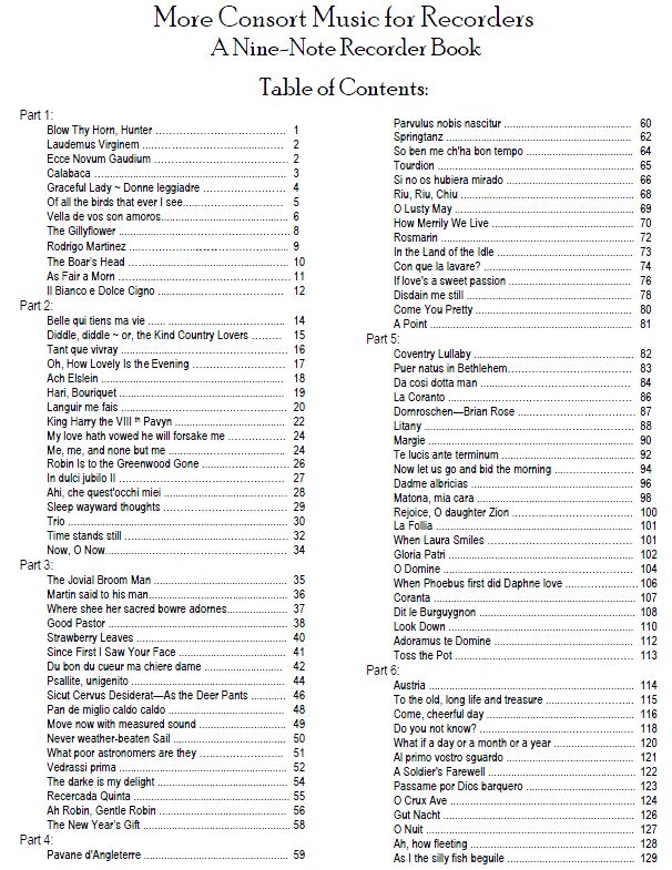 consort music for recorders